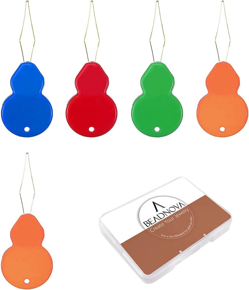 BEADNOVA Embroidery Needle Threader Tool 5pcs Plastic Wire Loop Sewing Machine Needle Threader for Hand Sewing Cross Stitch Craft Knitting Quilting (5pcs, Mix Colors) - Image 1